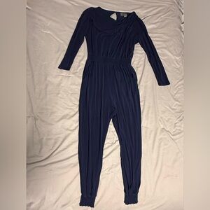 Saturday Sunday Women's Navy Long-Sleeve Jumpsuit
